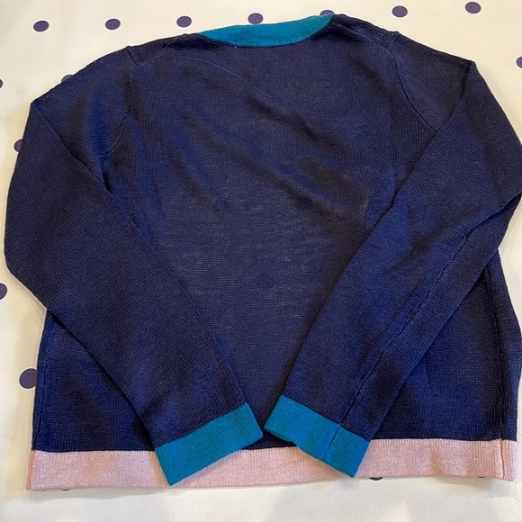 Boden Dalton Linen Cardigan Navy 